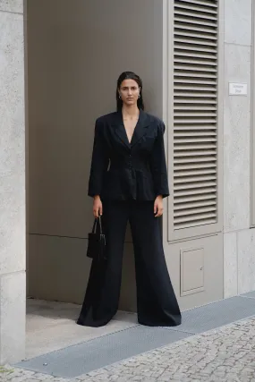 0060_VINTAGE 1960 BLACK WIDE LEG PANTS