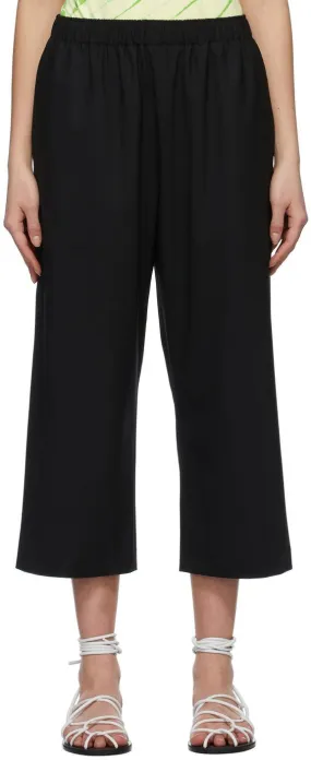 6397 Black Wide Pull-On Trousers