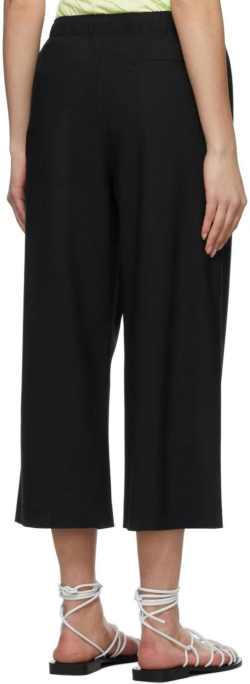 6397 Black Wide Pull-On Trousers