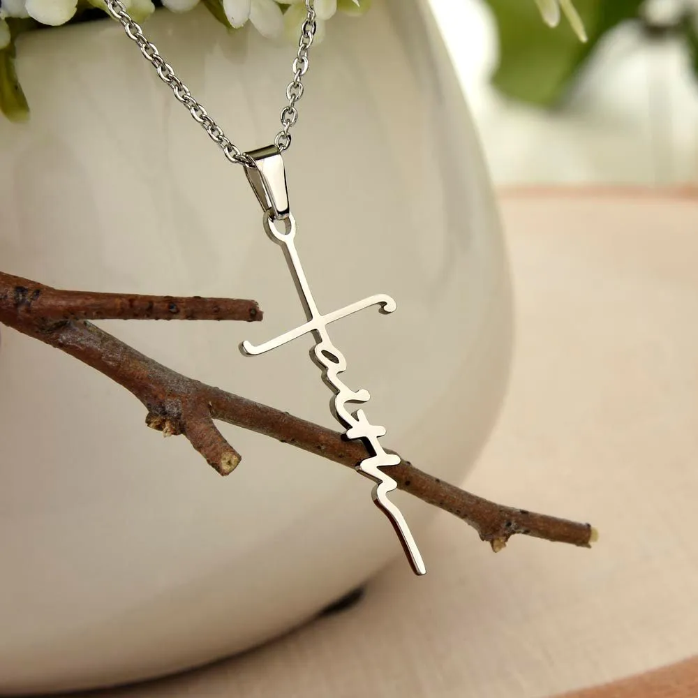 And If We Know That He Hears Us - Whatever We Ask - We Know That We Have What We Asked Of Him - Faith Cross Necklace with Message Card - Gift for Her - Gift for Him