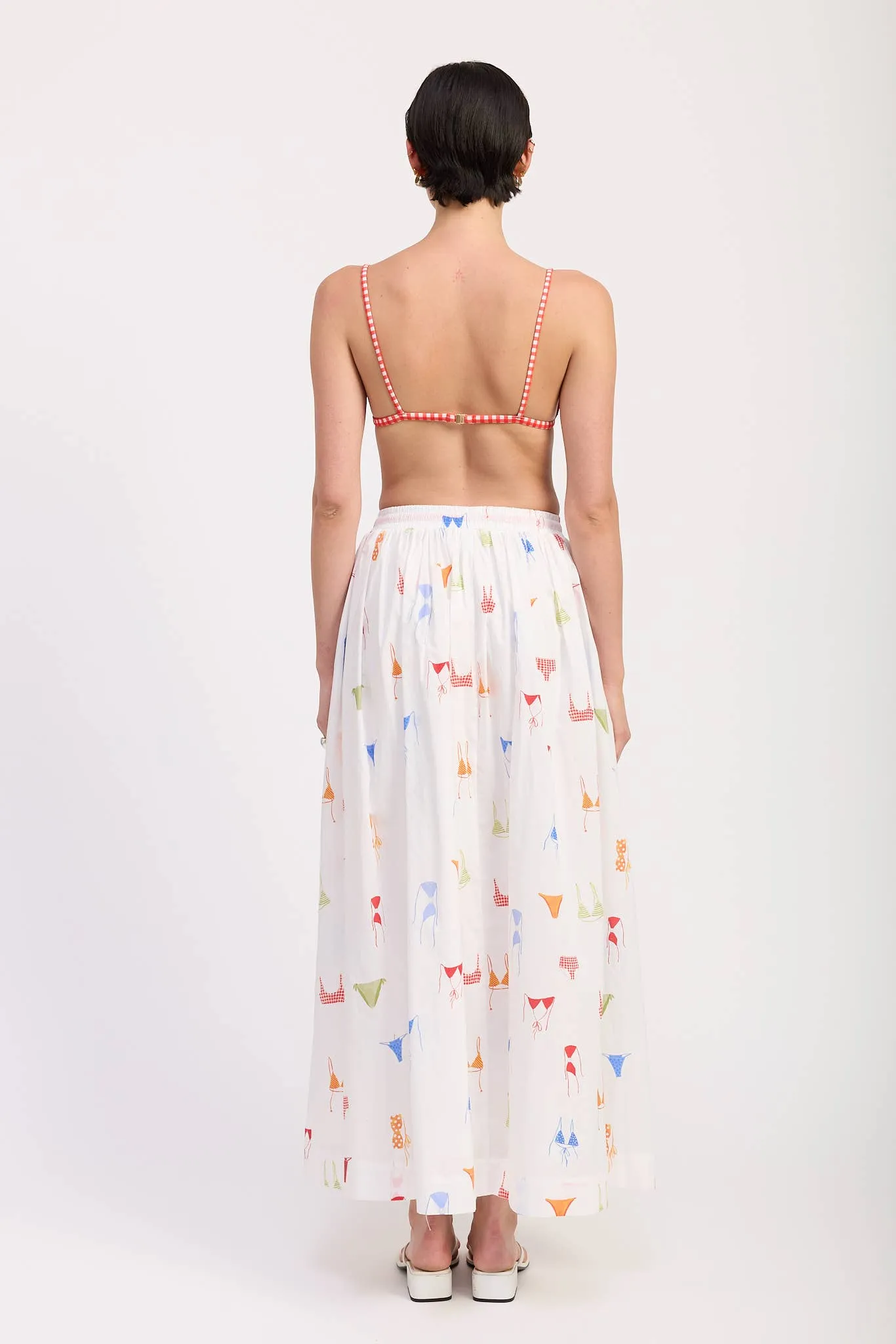 Bikini print maxi skirt