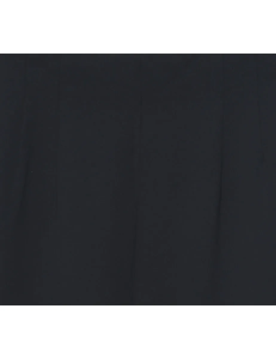 Black High Waist Wide Leg Trousers - W30 L30