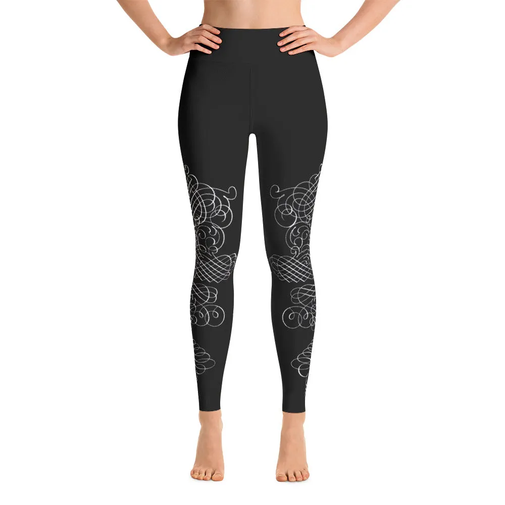 Caligraphia Yoga Leggings