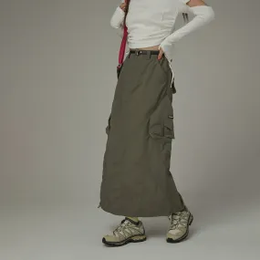Cargo Pockets Maxi Skirt