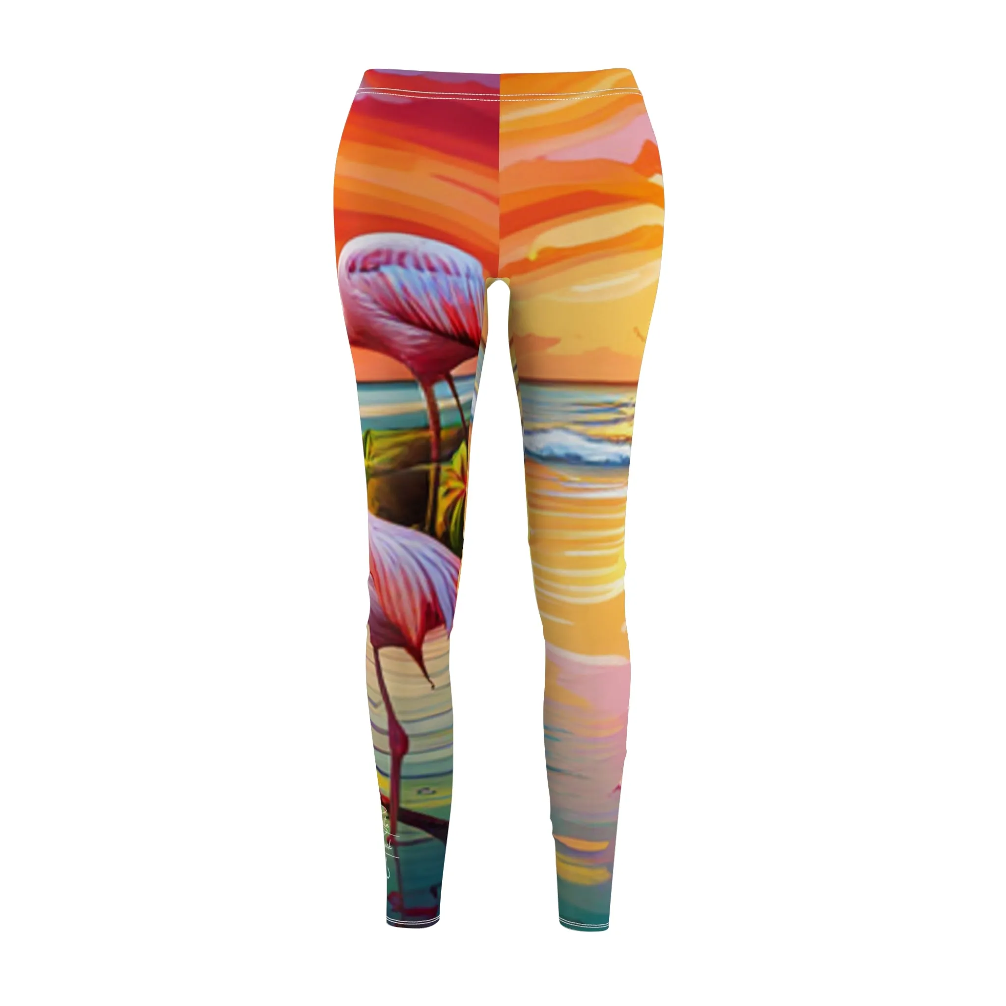 Flamingos at Dawn Casual Leggings