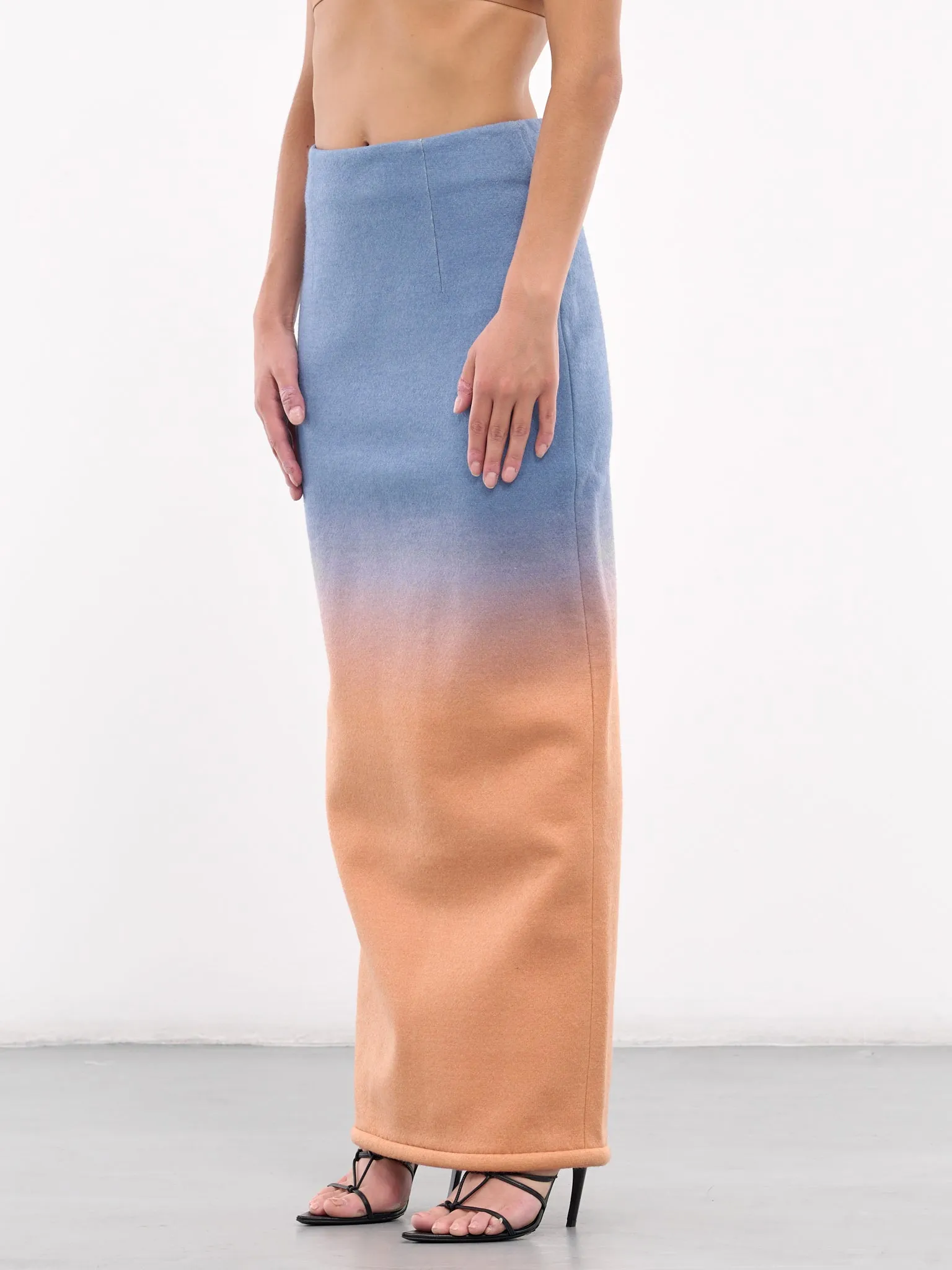 Gradient Printed Skirt (SK06B011-BLUE-ORANGE)