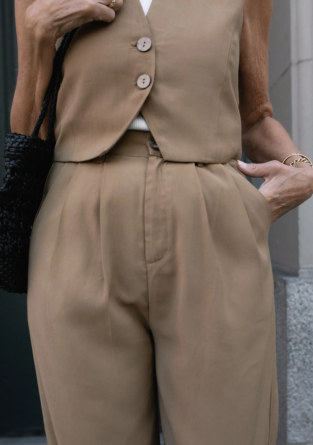 High Waisted Wide Leg Trousers