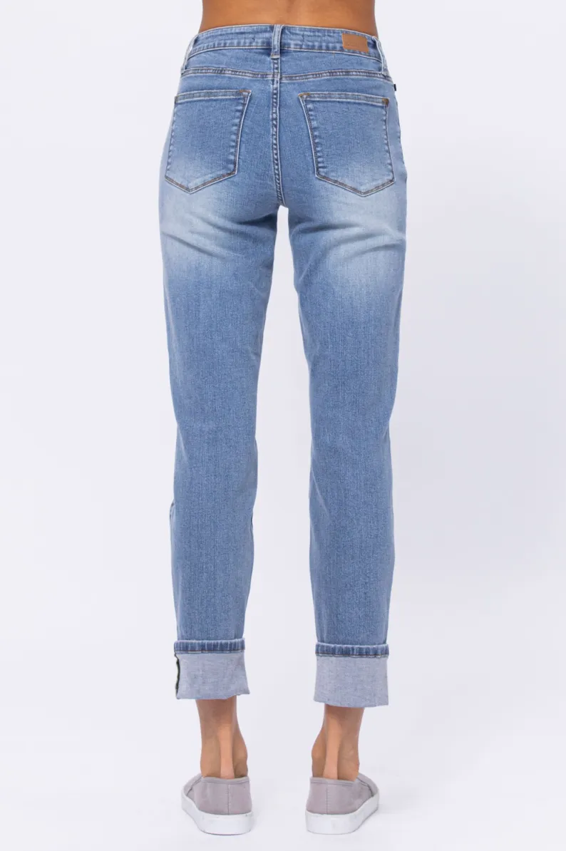 Judy Blue High Waist Vintage Wash Boyfriend Jeans