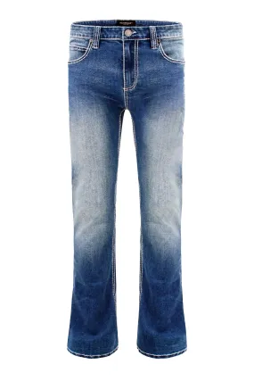 Men's Essential Thick Stitch Bootcut Denim Jeans