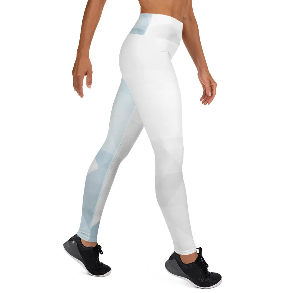 Sky-Blue Summer Yoga Leggings