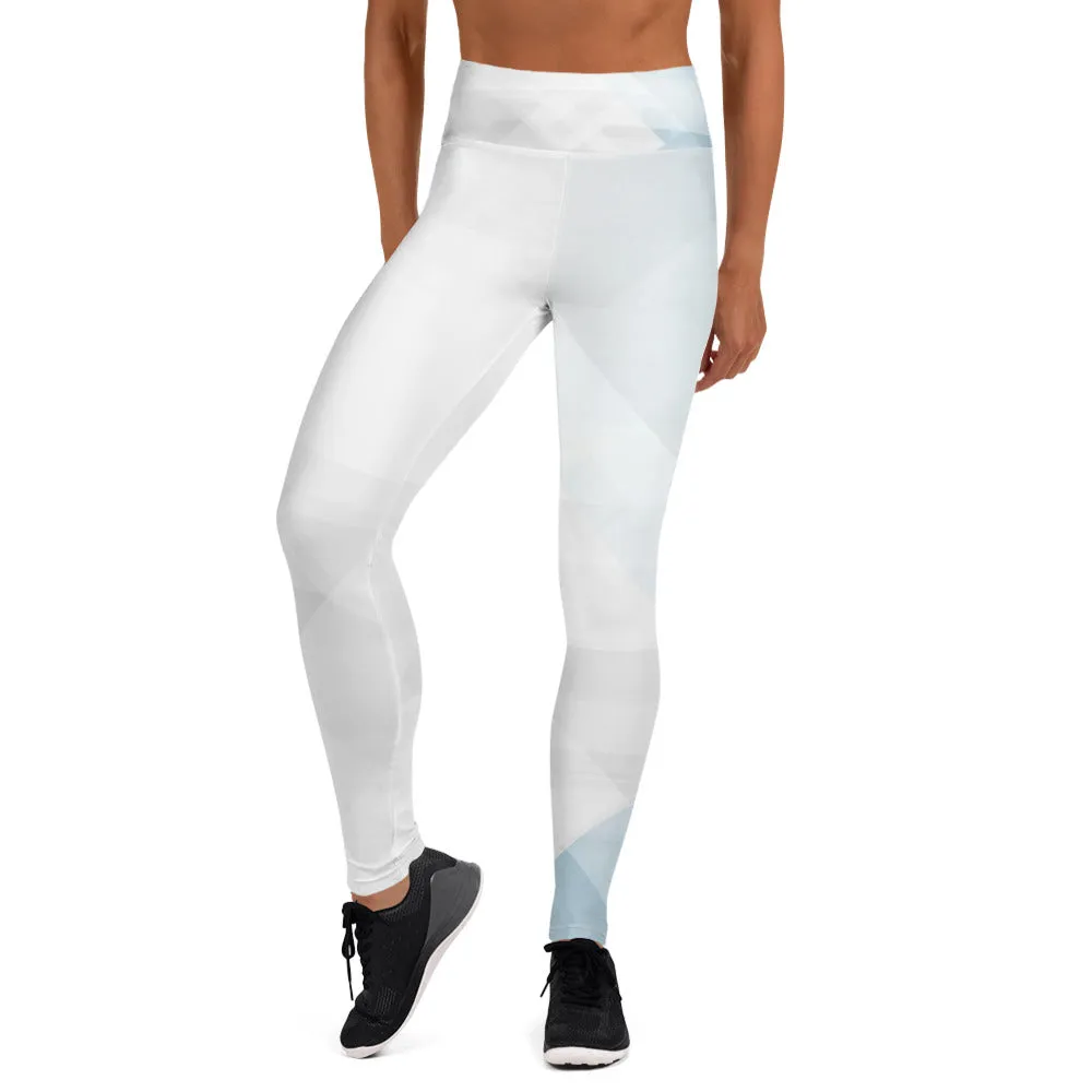 Sky-Blue Summer Yoga Leggings