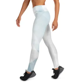 Sky-Blue Summer Yoga Leggings