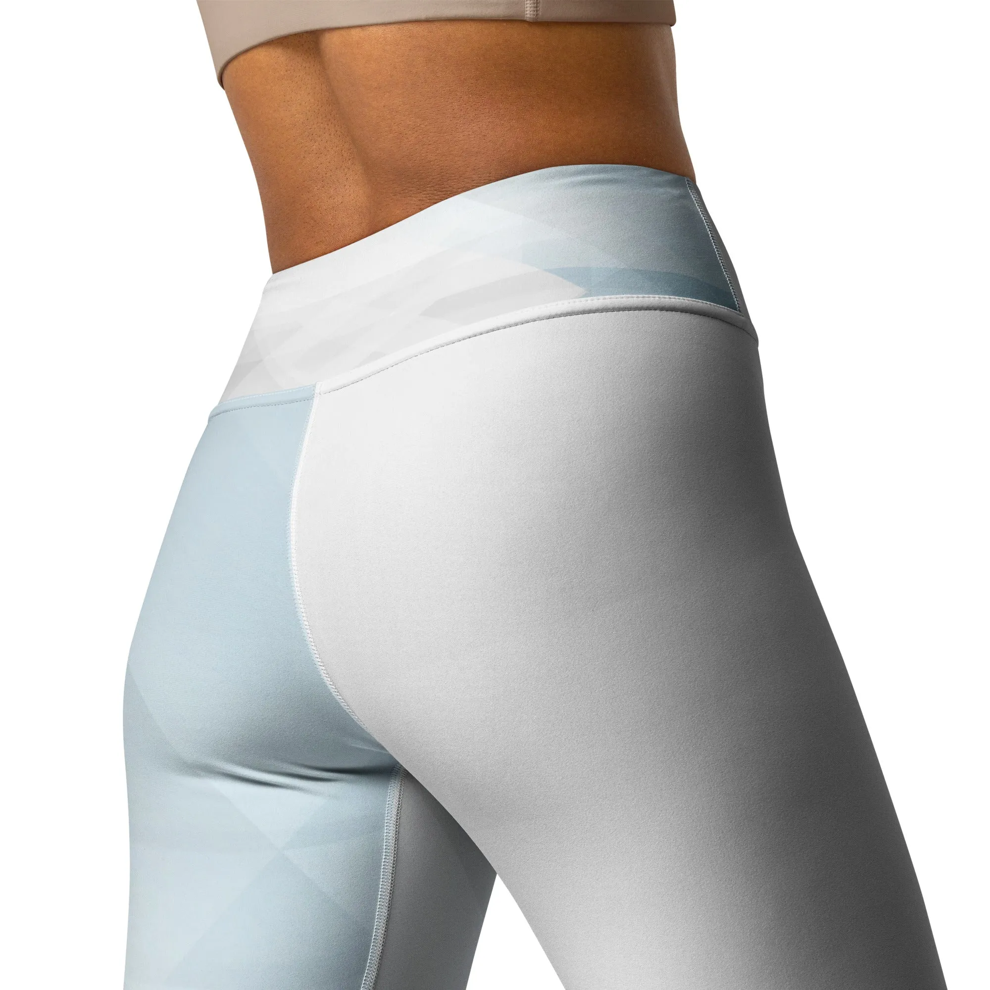Sky-Blue Summer Yoga Leggings