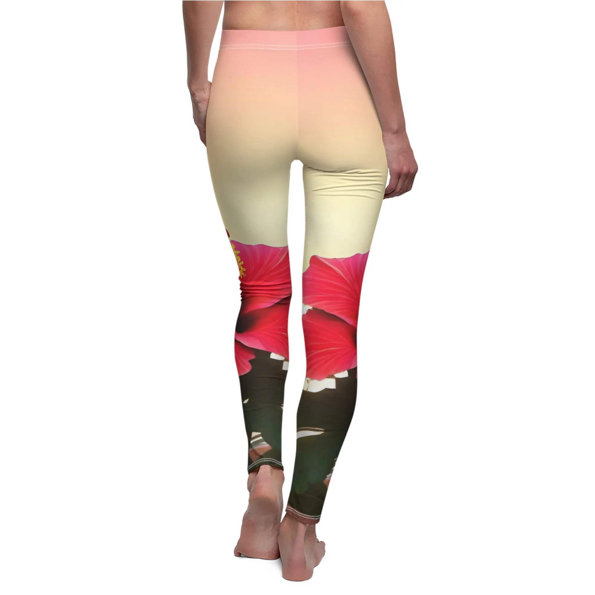 Strolling through Hibiscus Casual Leggings