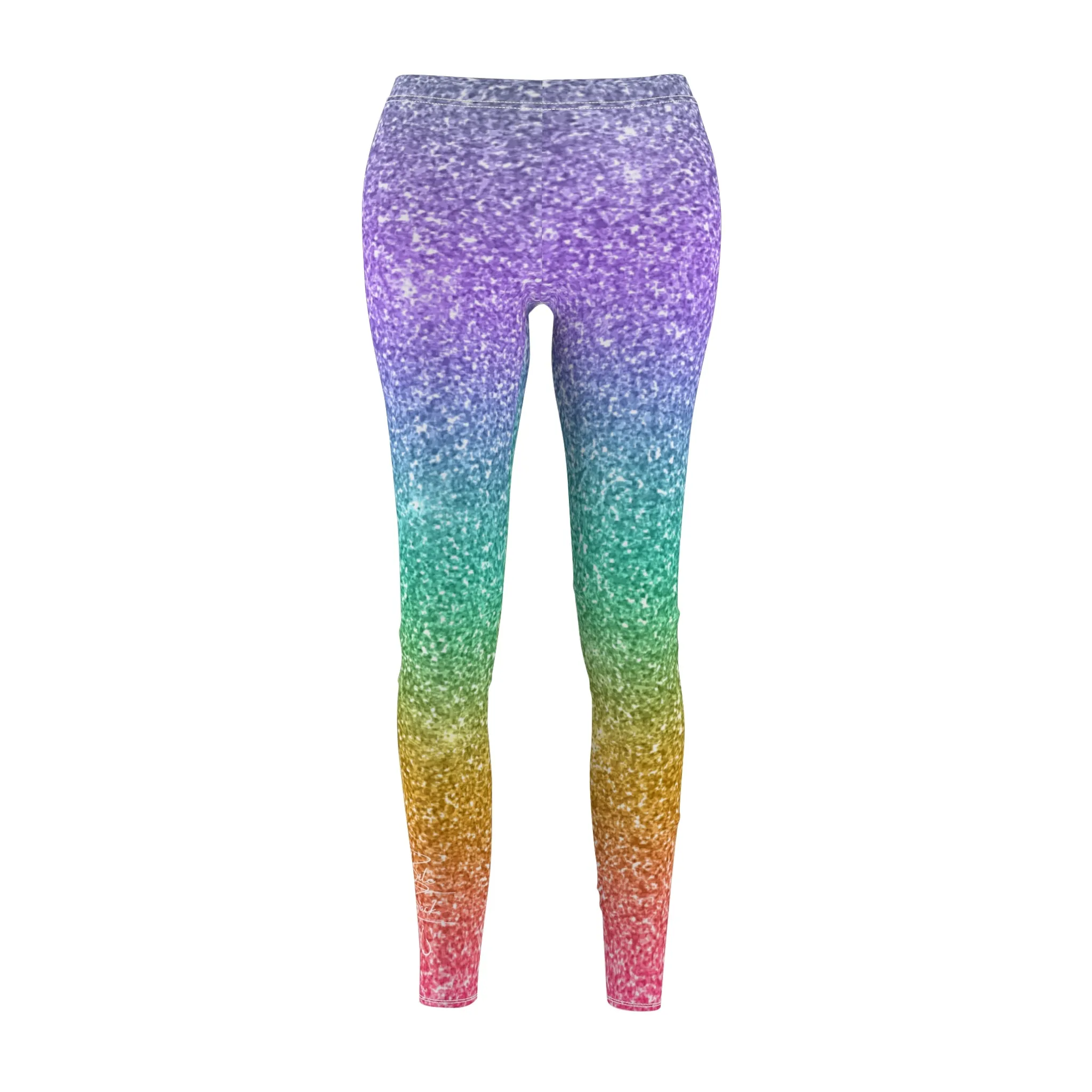 Tropical Sunset Glitz Casual Leggings